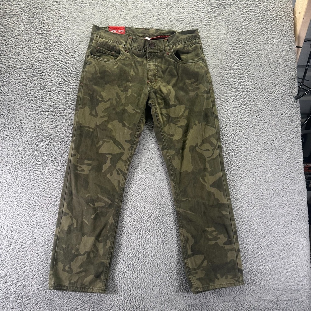 Jordan Craig Pant Men 34x30 Green Camouflage Cotton Straight Utility Workwear